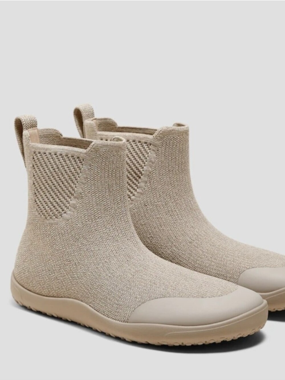 VIVAIA Milo Round-Toe Barefoot Sneaker Boots Oatmilk Euro 40 US Size 9